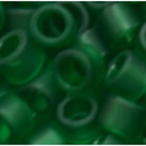 11/0 Aiko Beads - Transparent-Frosted Green Emerald - TA-01-0939F