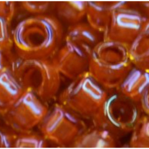 11/0 Aiko Beads - Inside-Color Jonquil/Brick Red-Lined - TA-01-0951