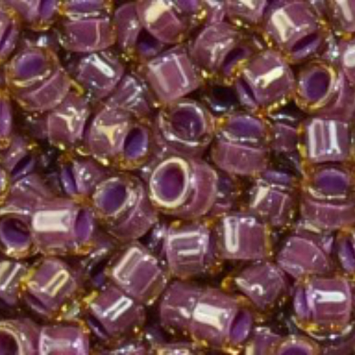 11/0 Aiko Beads - Inside-Color Light Topaz/Pink-Lined - TA-01-0960