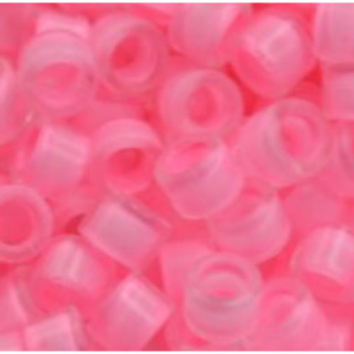11/0 Aiko Beads - Inside-Color Crystal/Neon Carnation-Lined - TA-01-0969