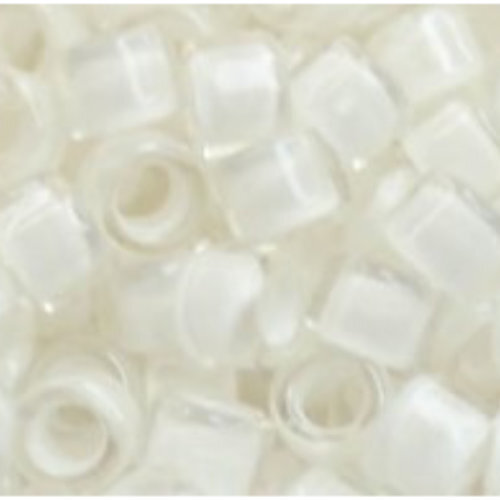 11/0 Aiko Beads - Inside-Color Crystal/Snow-Lined - TA-01-0981