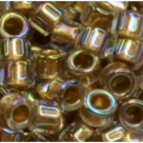 11/0 Aiko Beads - Gold-Lined Rainbow Crystal - TA-01-0994