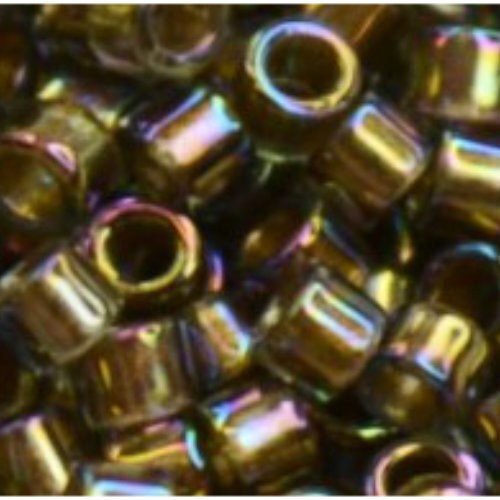 11/0 Aiko Beads - Gold-Lined Rainbow Black Diamond - TA-01-0999