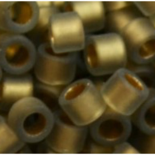 11/0 Aiko Beads - Gold-Lined Frosted Black Diamond - TA-01-0999F