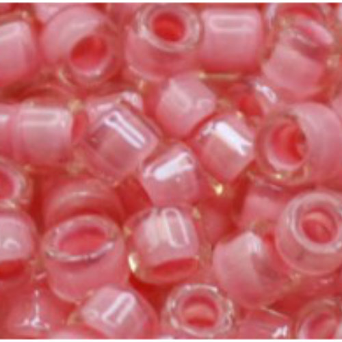 11/0 Aiko Beads - Inside-Color Cotton Candy-Lined Rosaline - TA-01-1035