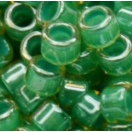 11/0 Aiko Beads - Inside-Color Mint-Lined Light Jonquil - TA-01-1052