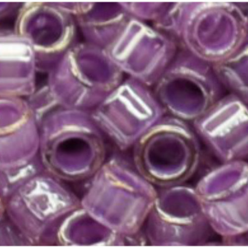 11/0 Aiko Beads - Inside-Color Purple-Lined Crystal - TA-01-1060