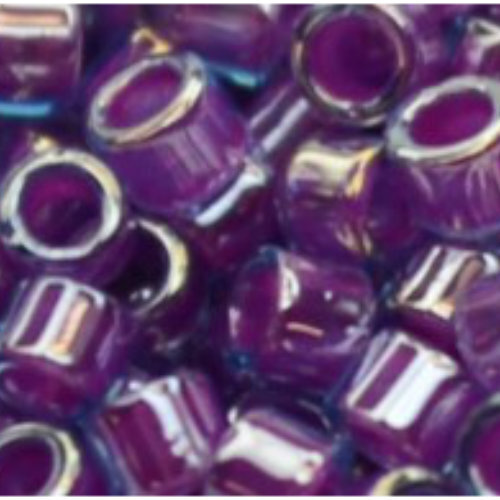 11/0 Aiko Beads - Inside-Color Fuchsia-Lined Sapphire - TA-01-1063