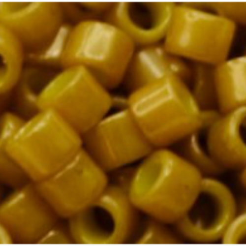 11/0 Aiko Beads - Opaque Matte Yellow-Gold Rainbow - TA-01-1623F