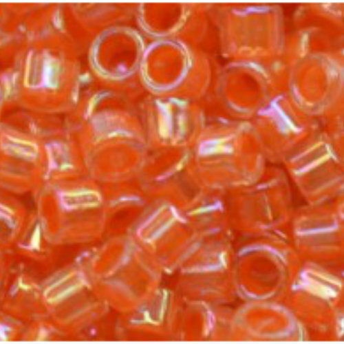 11/0 Aiko Beads - Inside-Color Rainbow Crystal/Opaque Hyacinth-Lined  - TA-01-1826