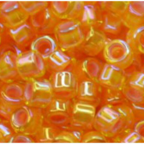 11/0 Aiko Beads - Inside-Color Rainbow Jonquil/Orange-Lined  - TA-01-1827