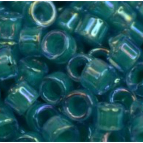 11/0 Aiko Beads - Inside-Color Rainbow Light Sapphire/Turquoise-Lined  - TA-01-1834