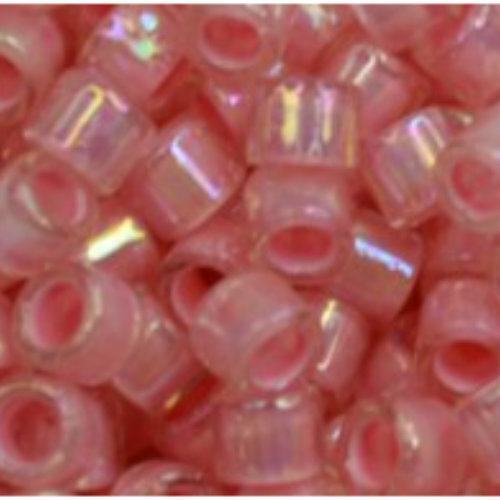11/0 Aiko Beads - Inside-Color Rainbow Rosaline/Pink-Lined  - TA-01-1841