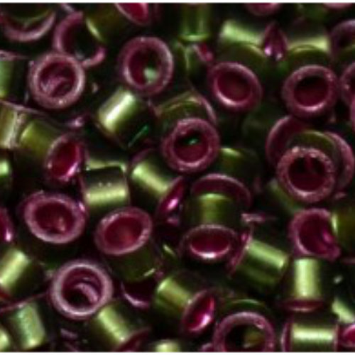 11/0 Aiko Beads - Dyed Silver-Lined Pink Frosted Olivine - TA-01-2204