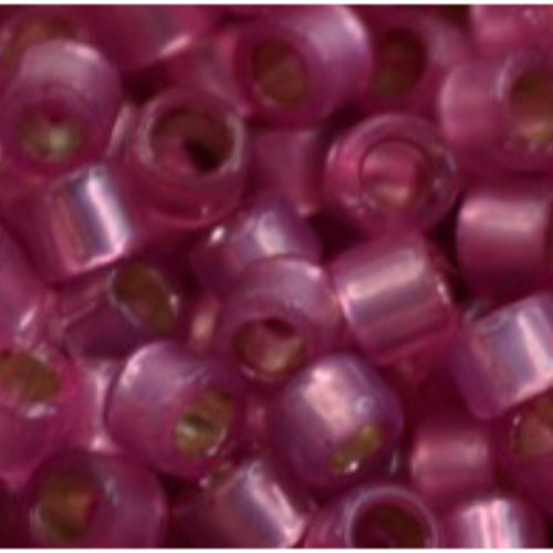 11/0 Aiko Beads - PermaFinish - Silver-Lined Milky Electric Pink - TA-01-PF2107