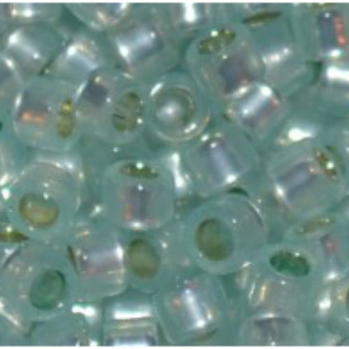 11/0 Aiko Beads - PermaFinish - Silver-Lined Milky Light Aqua - TA-01-PF2116
