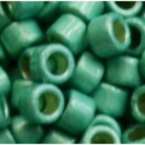11/0 Aiko Beads - PermaFinish - Matte Galvanized Green Teal - TA-01-PF561F