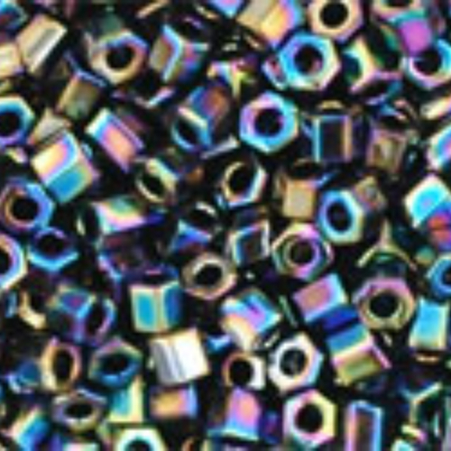 11/0 Aiko Cut / Hexagon Beads - Metallic Rainbow Iris - TH-01-86