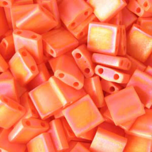 Miyuki Tila Bead - TL406FR - Matte Opaque Orange AB