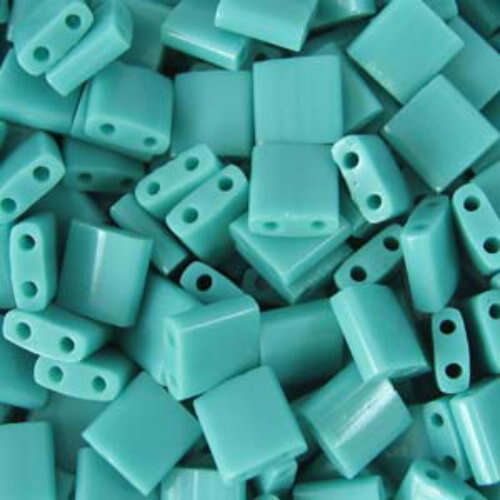 Miyuki Tila Bead - TL412 - Opaque Turquoise Green