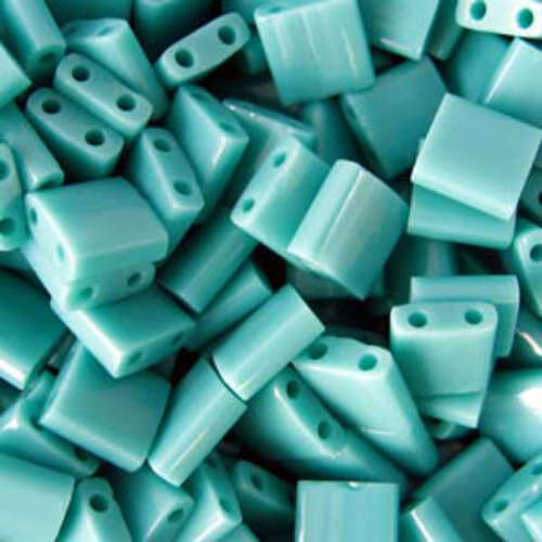 Miyuki Tila Bead - TL412FR - Matte Opaque Turquoise Green AB