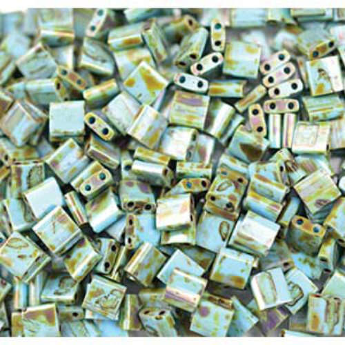 Miyuki Tila Bead - TL4514 - Matte Picasso Seafoam Green