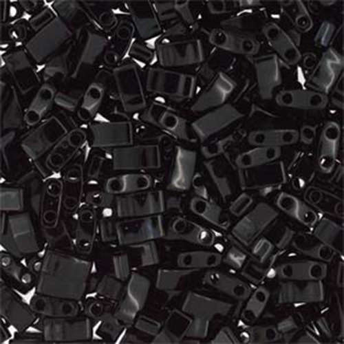 Miyuki Half Tila Bead - TLH401 - Opaque Black