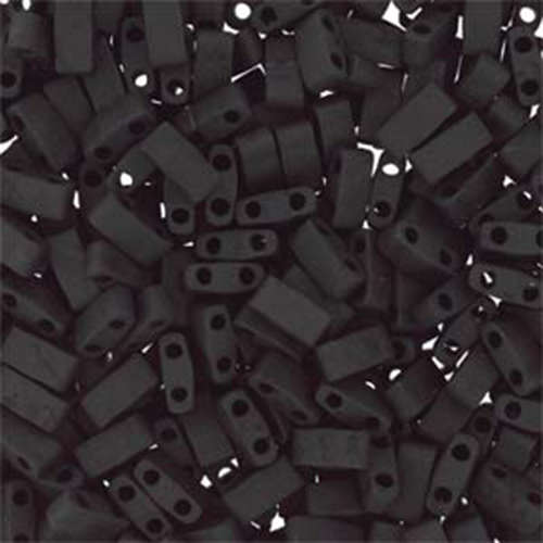 Miyuki Half Tila Bead - TLH401F - Matte Opaque Black
