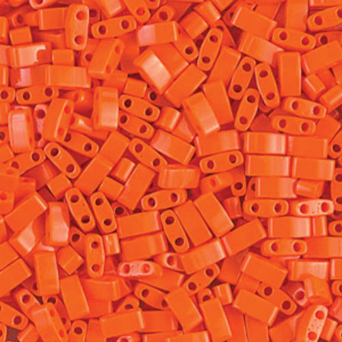 Miyuki Half Tila Bead - TLH406 - Opaque Orange