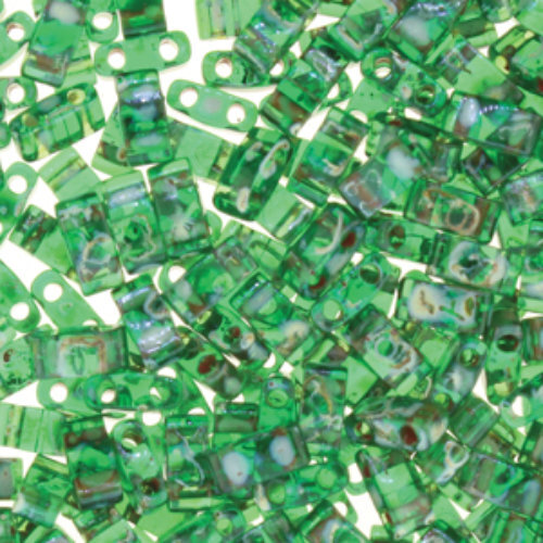 Miyuki Half Tila Bead - TLH4507 - Transparent Picasso Green