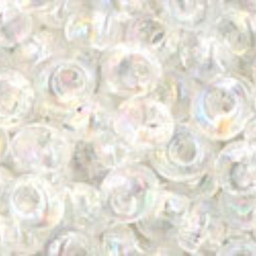 3mm Magatama Beads - Transparent-Rainbow Crystal - TM-03-161 - 100 gram bag