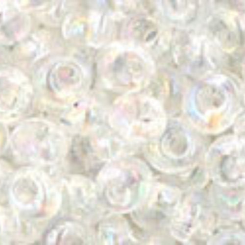 3mm Magatama Beads - Transparent-Rainbow Crystal - TM-03-161