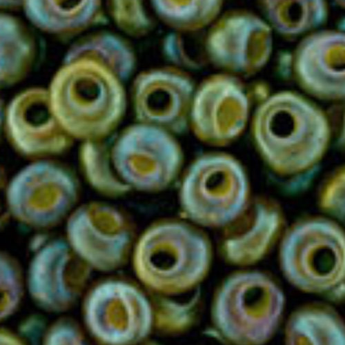 3mm Magatama Beads - Opaque-Rainbow Khaki - TM-03-1627 - 100 gram bag