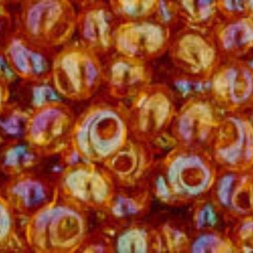 3mm Magatama Beads - Transparent-Rainbow Topaz - TM-03-162C - 100 gram bag