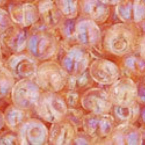 3mm Magatama Beads - Transparent-Rainbow Rosaline - TM-03-169 - 100 gram bag
