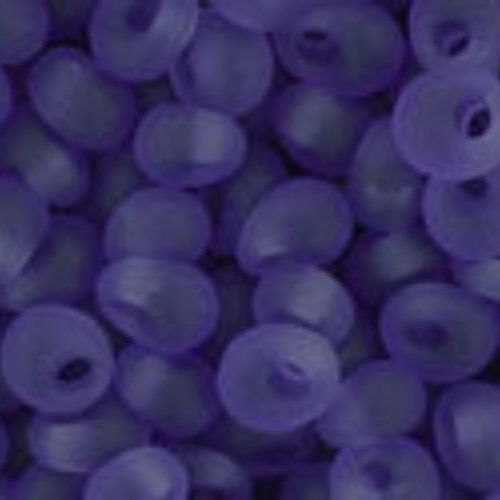3mm Magatama Beads - Transparent-Frosted Sugar Plum - TM-03-19F - 100 gram bag