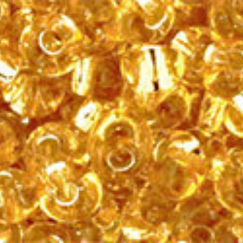 3mm Magatama Beads - Silver-Lined Light Topaz - TM-03-22 - 100 gram bag