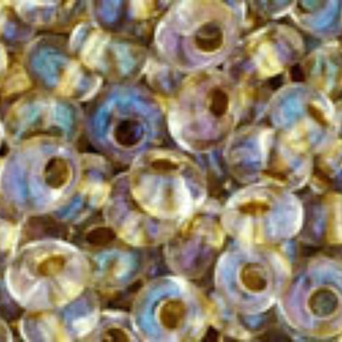 3mm Magatama Beads - Inside-Color Crystal/Gold-Lined - TM-03-262