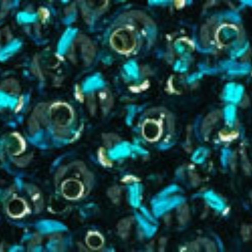 3mm Magatama Beads - Silver-Lined Teal - TM-03-27BD - 100 gram bag