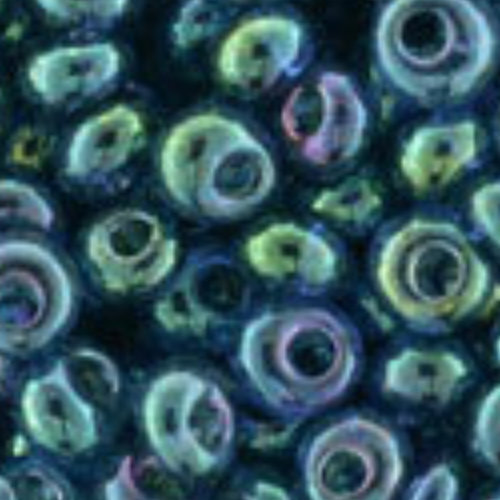 3mm Magatama Beads - Gold-Lustered Light Tanzanite - TM-03-321 - 100 gram bag
