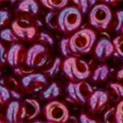 3mm Magatama Beads - Gold-Lustered Raspberry - TM-03-332 - 100 gram bag