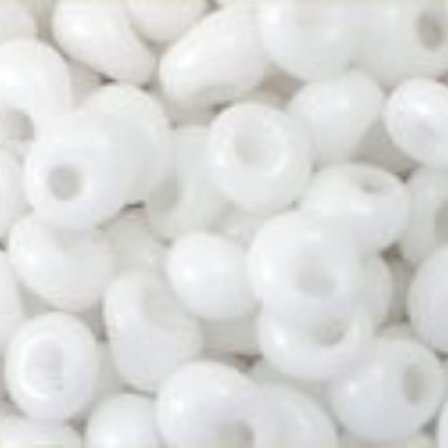 3mm Magatama Beads - Opaque White - TM-03-41 - 100 gram bag