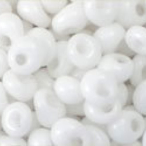3mm Magatama Beads - Opaque White - TM-03-41