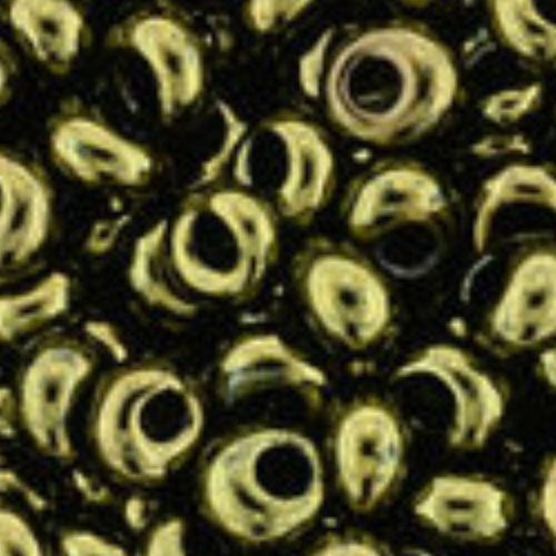 3mm Magatama Beads - Gold-Lustered Dark Antique Bronze - TM-03-422 - 100 gram bag