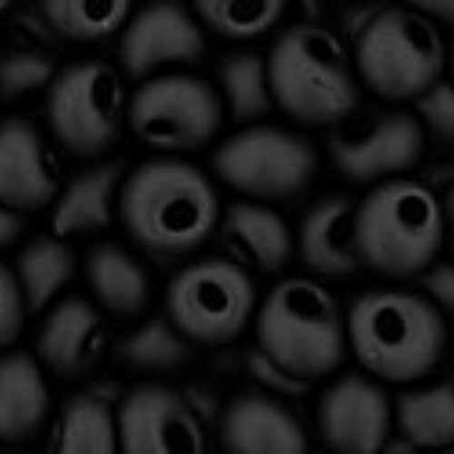 3mm Magatama Beads - Opaque-Frosted Jet - TM-03-49F - 100 gram bag