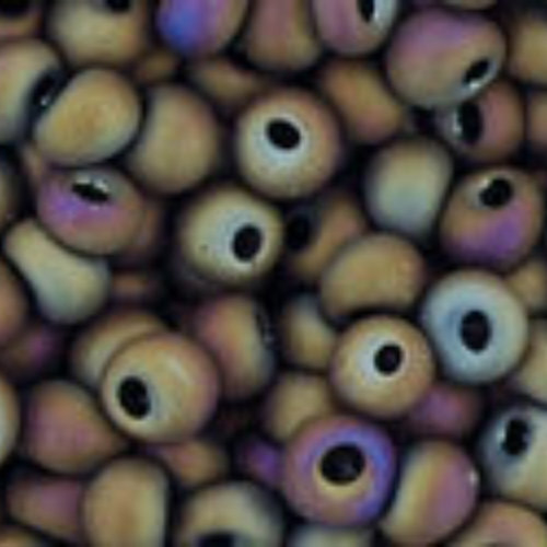 3mm Magatama Beads - Matte-Color Iris - Brown - TM-03-614