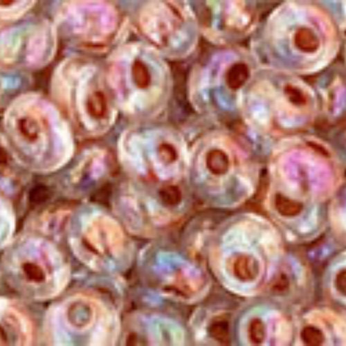 3mm Magatama Beads - Inside-Color Rainbow Crystal/Sandstone-Lined - TM-03-784