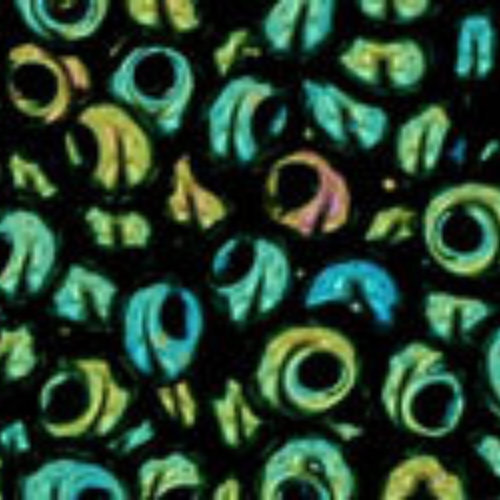 3mm Magatama Beads - Metallic Iris - Green/Brown - TM-03-84 - 100 gram bag