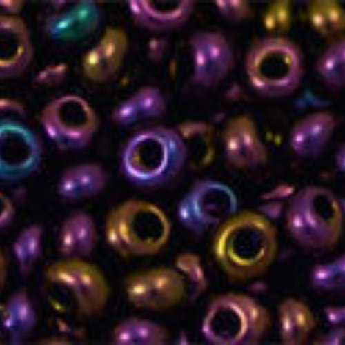 3mm Magatama Beads - Metallic Iris - Purple - TM-03-85 - 100 gram bag