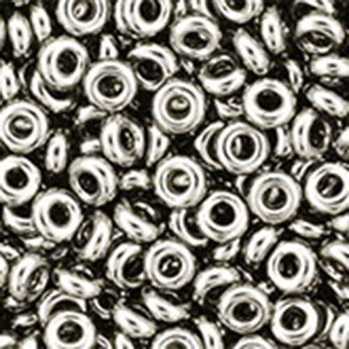 8/0 Demi Round - Nickel - TN-08-711 - 13 gram Flip Top Container